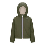 K-WAY giubbino reversibile bicolore con cappuccio Verde/beige per Bambino K71337WXX VERDE/BEIGE K-WAY 