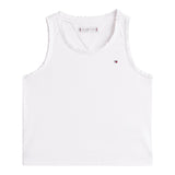 Tommy Hilfiger Canotta Tinta Unita con Ricami per Bambina KG0KG08588 BIANCO TOMMY HILFIGER 
