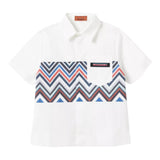 Missoni Camicia Mezza Manica Tinta Unita Bianco Per Bambino