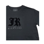 JOHN RICHMOND t-shirt girocollo tinta unita con stampa in contrast Nero per Bambino RBA25008TS NERO JOHN RICHMOND 