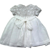 Le Bebe Abito Mezza Manica Ceriomiale con Ricami per Neonata LBG6374 BIANCO LE BEBE 