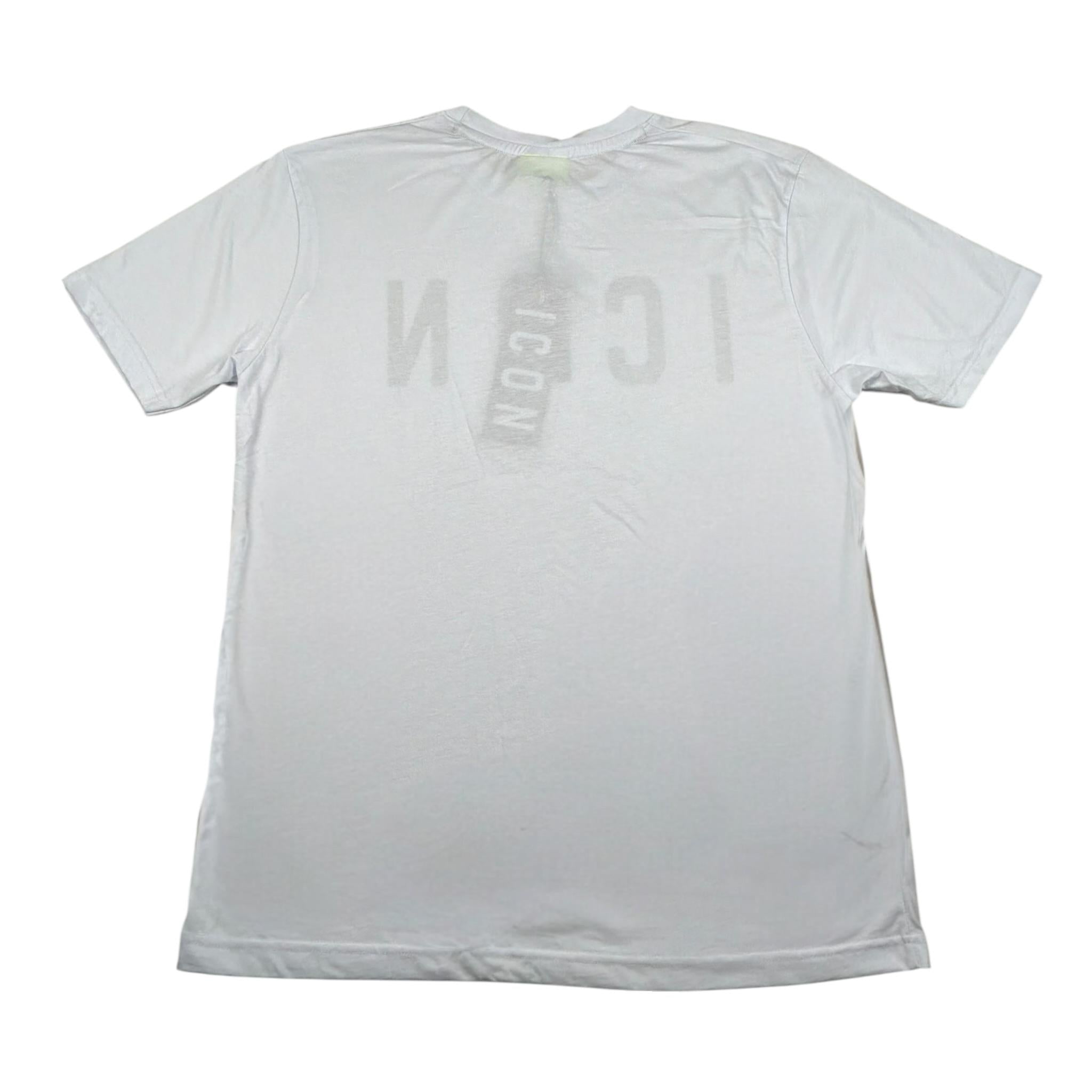 Icon T-Shirt Girocollo Tinta Unita con Logo per Bambino IBKS00489 BIANCO ICON 