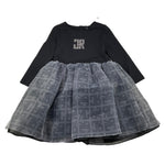 JOHN RICHMOND abito manica lunga tinta unita con gonna logata Nero per Bambina RGA25174VE NERO JOHN RICHMOND 