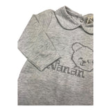 NANAN tutina manica lunga tinta unita cn ricami Grigio per Neonato AI2300803GR GRIGIO NANAN 