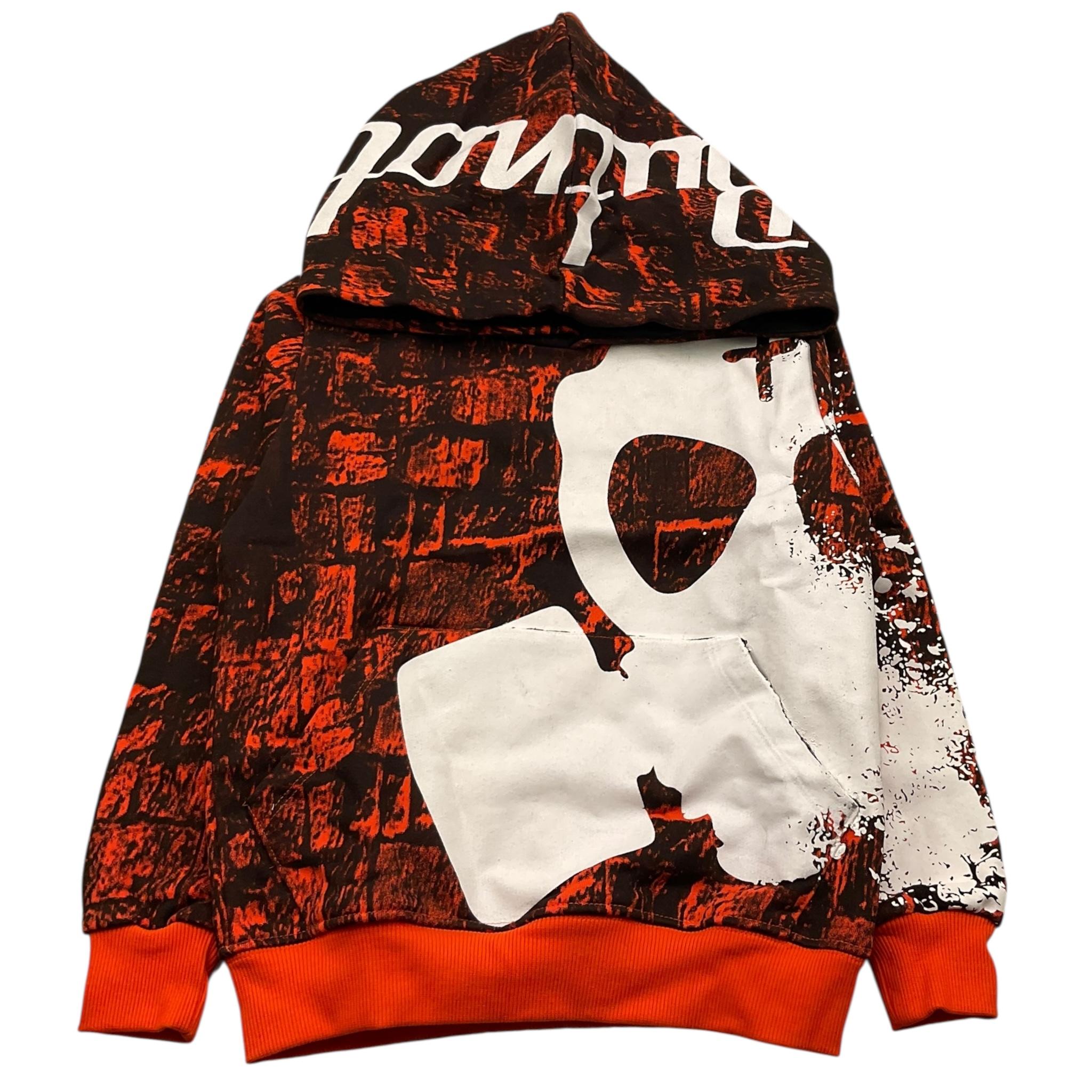 BUTNOT felpa chiusa con cappuccio tinta unita cn stampa Arancione per Bambino B9500548 ARANCIONE BUTNOT 