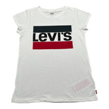 Levi'S T-Shirt Girocollo tinta unita con Logo Bianco per Bambina 3E4900 BIANCO LEVI'S 