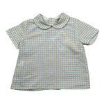 Pangasa Camicia Tinta Unita con Fantasia A Quadri per Neonato 2582303 BIANCO PANGASA 