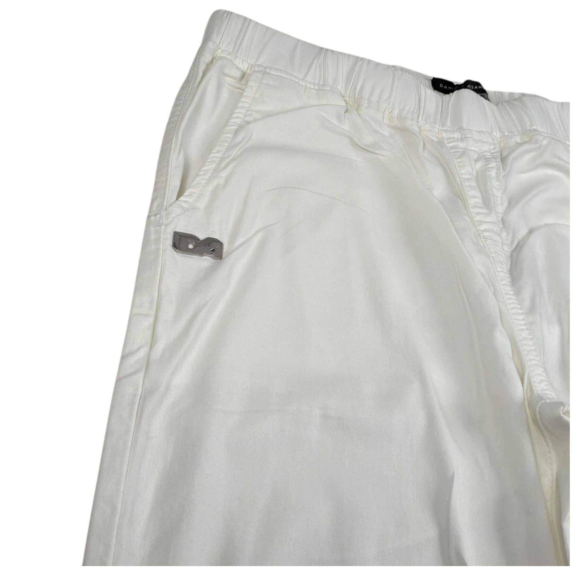 Daniele Alessandrini Pantalone Tinta Unita con Elastico In Vita per Bambino 1235P00262X BIANCO DANIELE ALESSANDRINI 