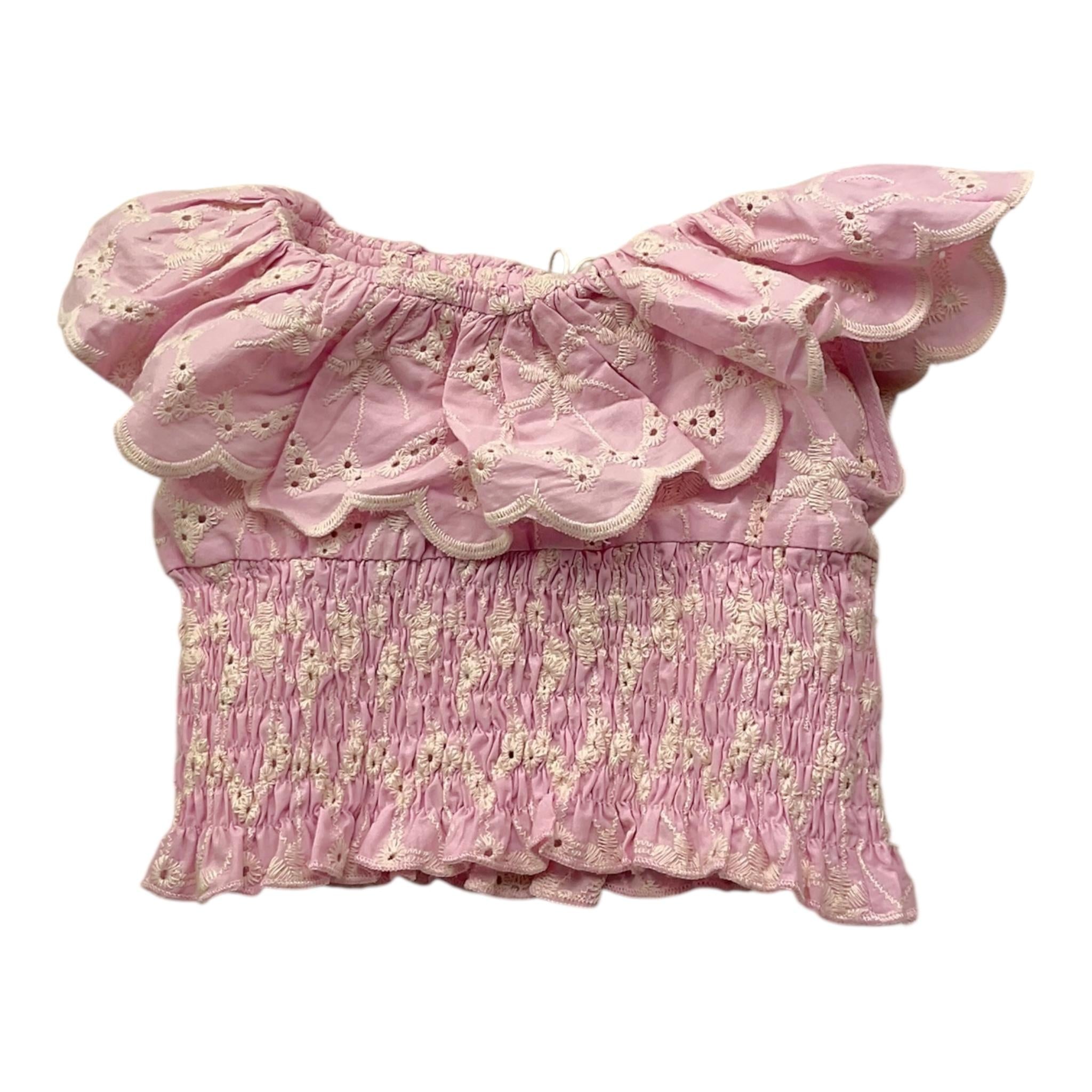 U+È Top Tinta Unita Traforato per Neonata UE1783 ROSA U+è 