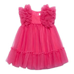 Abel & Lula Abito Tinta Unita con Rouches per Neonata 50299N ROSA FLUO ABEL & LULA 