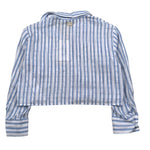 Twinset Camicia Tinta Unita con Fantasia A Righe per Bambina 251GJ2472X BIANCO/AZZURRO TWINSET 