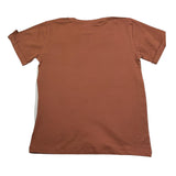 Never Too T-Shirt Girocollo Tinta Unita con Bottoni per Bambino NT1573R MARRONE NEVER TOO 