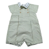 Marlu' Pagliaccetto Mezza Manica Fantasia Quadretti per Neonato EB6221 VERDE MARLU' 