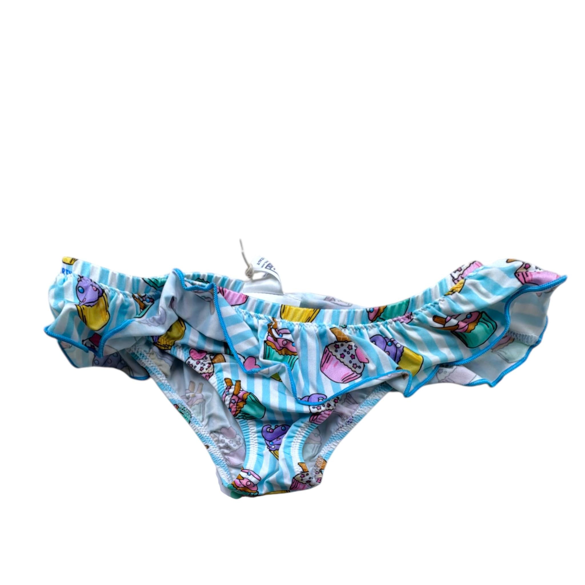 Saint Barth Costume Modello Slip Tinta Unita per Bambina 00638L AZZURRO SAINT BARTH 