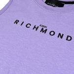 John Richmond Abito Tinta Unita Giromanica con Stampa per Bambina RGP26033VE LILLA JOHN RICHMOND 