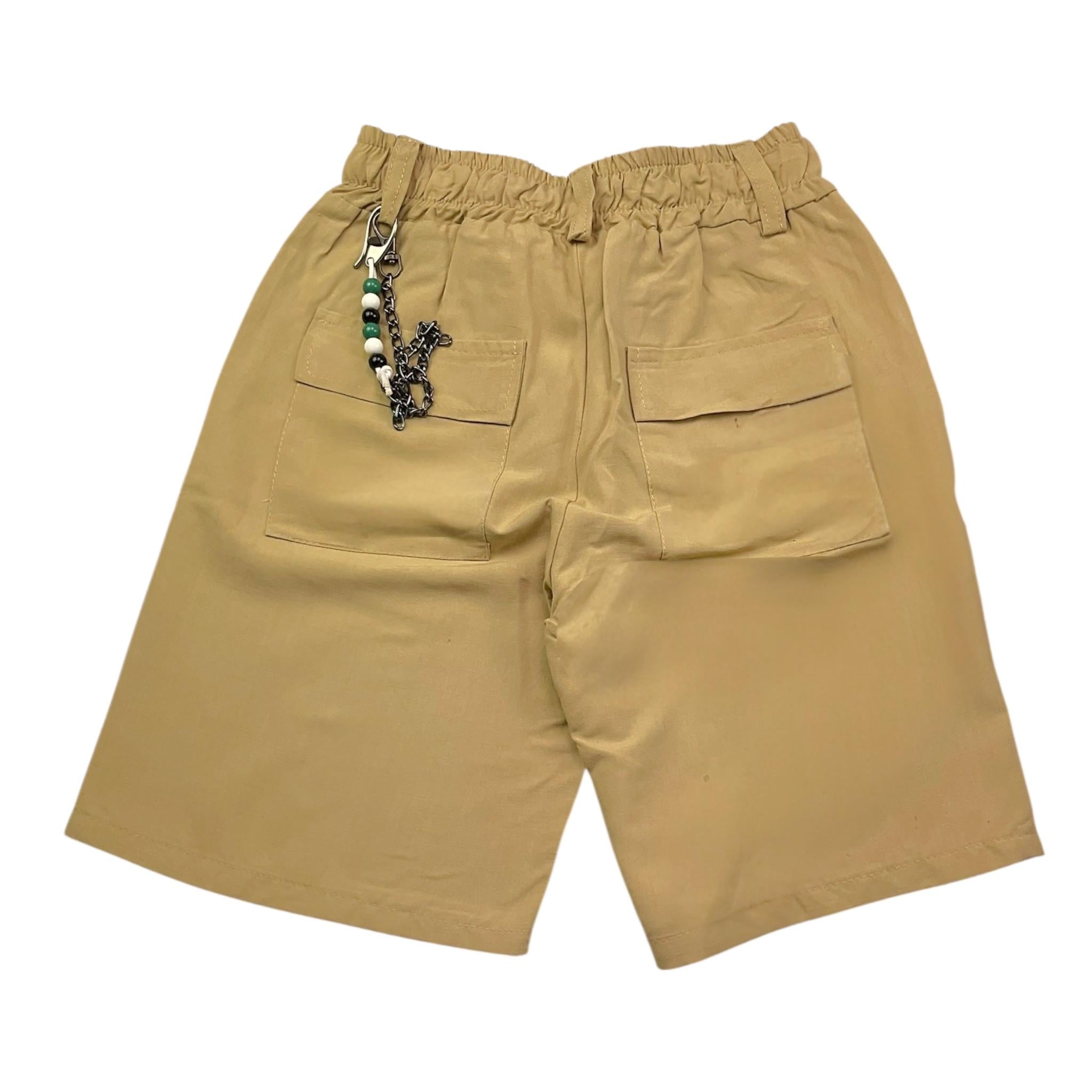 Never Too Bermuda Tinta Unita con Elastico In Vita per Bambino NT1675B BEIGE NEVER TOO 