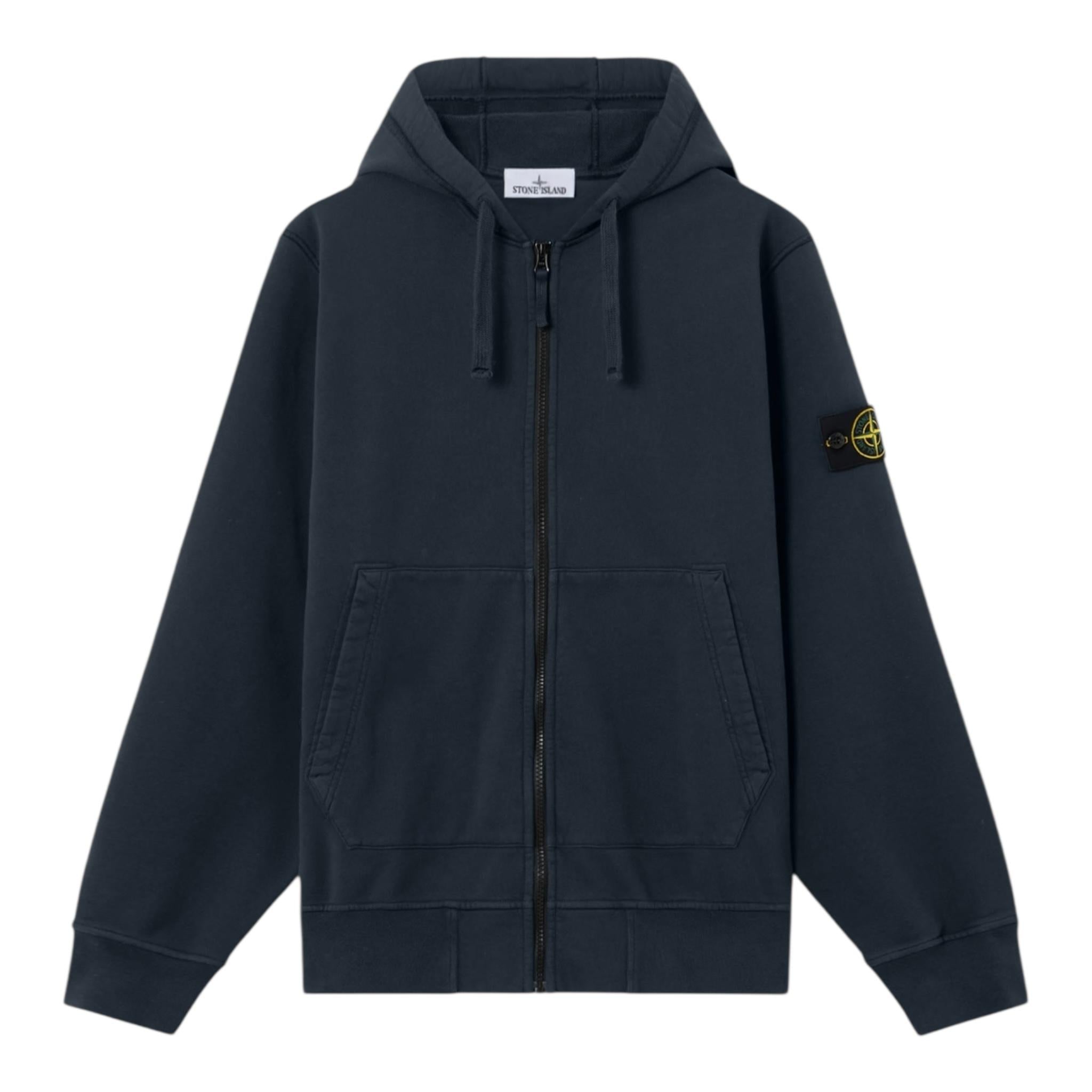 Stone Island Felpa con Zip E E Logo per Bambino 811660720 BLU STONE ISLAND 