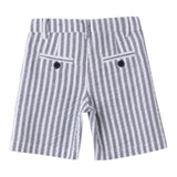 Sarabanda Bermuda Bicolore con Fantasia A Righe per Neonato 0B152N BIANCO/GRIGIO SARABANDA 