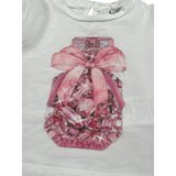 M+E' T-Shirt Girocollo tinta unita con Stampa Bianco per Bambina UE1856JX BIANCO M+E' 