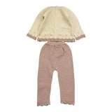PAZ RODRIGUEZ cmpleto maglia-leggins bicolore Panna/rosa per Neonata 003120516 PANNA/ROSA PAZ RODRIGUEZ 