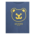 GUESS shirt girocollo tinta unita ocn logo Blu per Neonato I4YI01K8HM4 BLU GUESS 