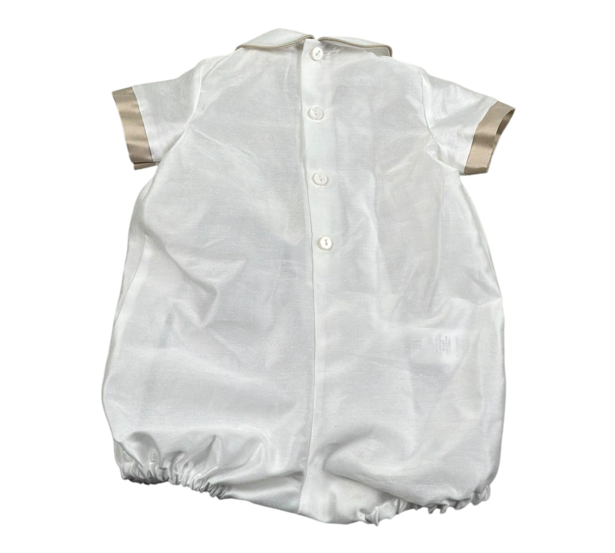 Le Bebe Pagliaccetto Mezza Manica Tinta Unita per Neonato LBB5327 BIANCO LE BEBE 