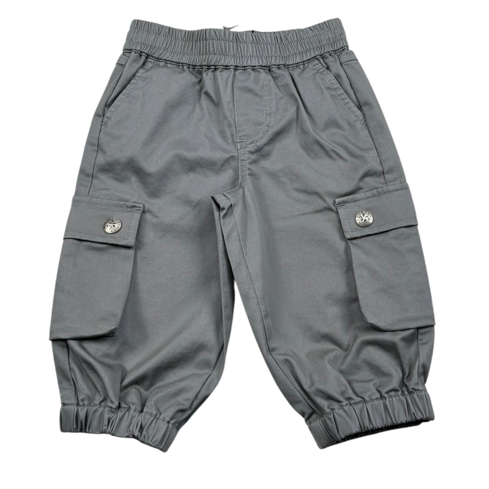 John Richmond Pantalone Tinta Unita con Elastico In Vita per Neonato RIP26127PA GRIGIO JOHN RICHMOND 