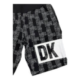 Dkny Bermuda Tinta Unita Con Stampe Logo Nero Per Bambino