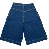 Elisabetta Franchi Short Bermuda Tinta Unita In Denim per Bambina EFBE071 BLU ELISABETTA FRANCHI 