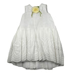 Raffaella Abito Cerimonia Tinta Unita Giromaniche per Bambina ESTATE BIANCO RAFFAELLA 
