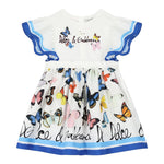 Dolce & Gabbana Abito Tinta Unita Giromanica con Stampa per Bambina L5JD9P BIANCO DOLCE & GABBANA 