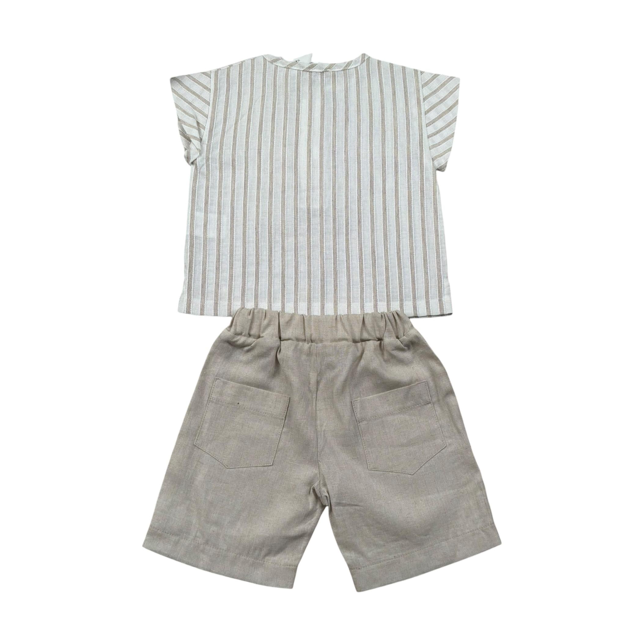 Lalalu' Completo 2 Pezzi Camicia-Bermuda Beige per Neonato CCTL2P BEIGE LALALU' 