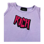 John Richmond Canotta Girocollo Tinta Unita con Logo per Bambina RGP26140CN LILLA JOHN RICHMOND 