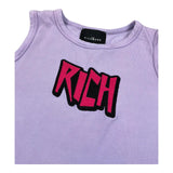 John Richmond Canotta Girocollo Tinta Unita con Logo per Bambina RGP26140CN LILLA JOHN RICHMOND 