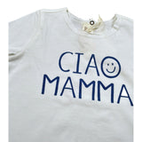 Zhoe & Tobiah T-Shirt Girocollo Tinta Unita con Stampa per Neonato BSE9B PANNA ZHOE & TOBIAH 