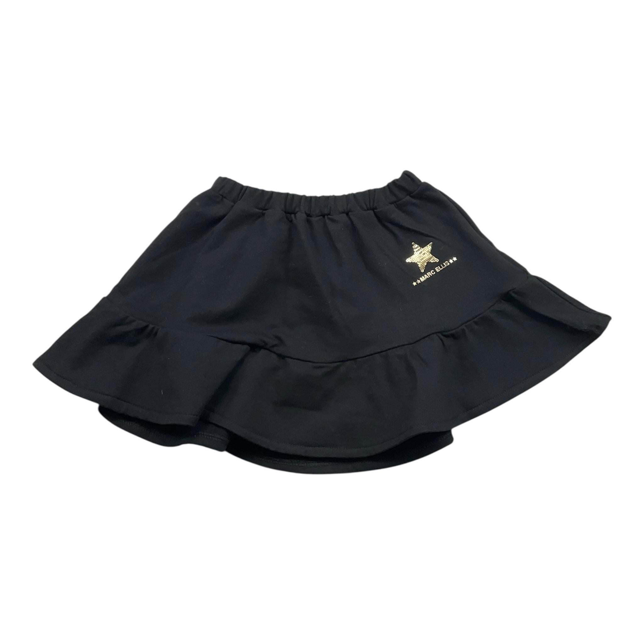 MARC ELLIS gonna tinta unita con logo Nero per Bambina JMNSK15790J NERO MARC ELLIS 