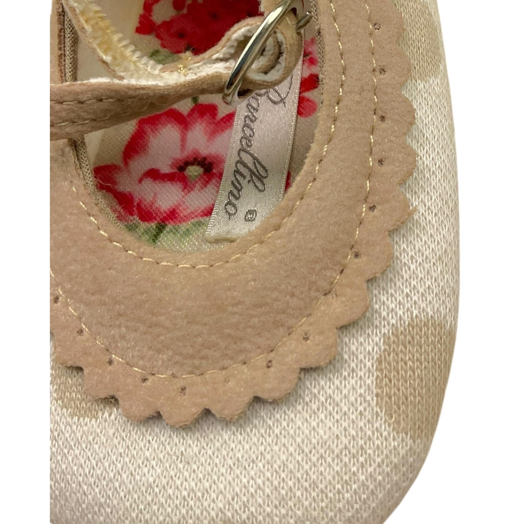 Barcellino Ballerine Tinta Unita con Pois per Neonata IL16154 PANNA BARCELLINO 