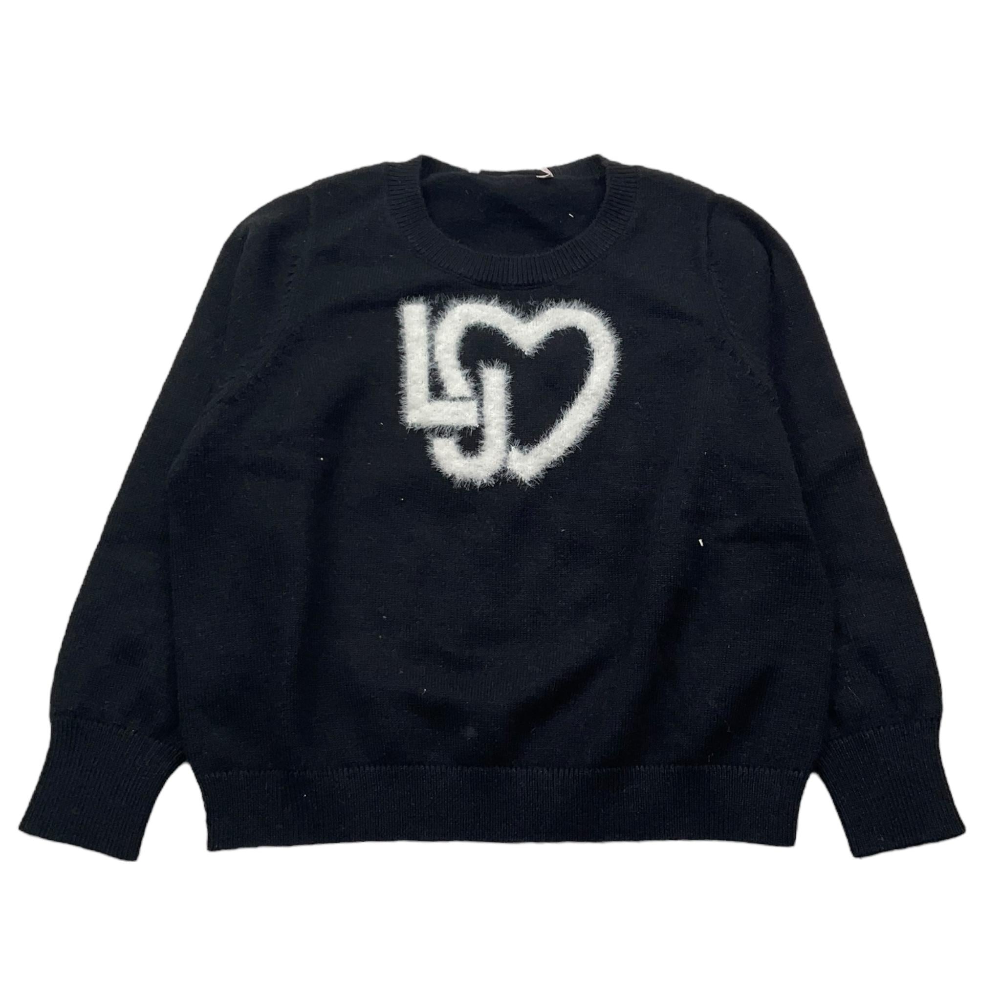 Liu Jo Maglia Girocollo Tinta Unita con Logo per Neonata KF4039 NERO LIU JO 