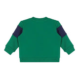 DOU DOU felpa chiusa con cappuccio e maniche in contrasto Verde per Neonato MUF05GXX VERDE DOU DOU 