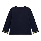 GUESS shirt girocollo tinta unita cn stampa logo Blu per Neonato I4YI04K8HM4 BLU GUESS 