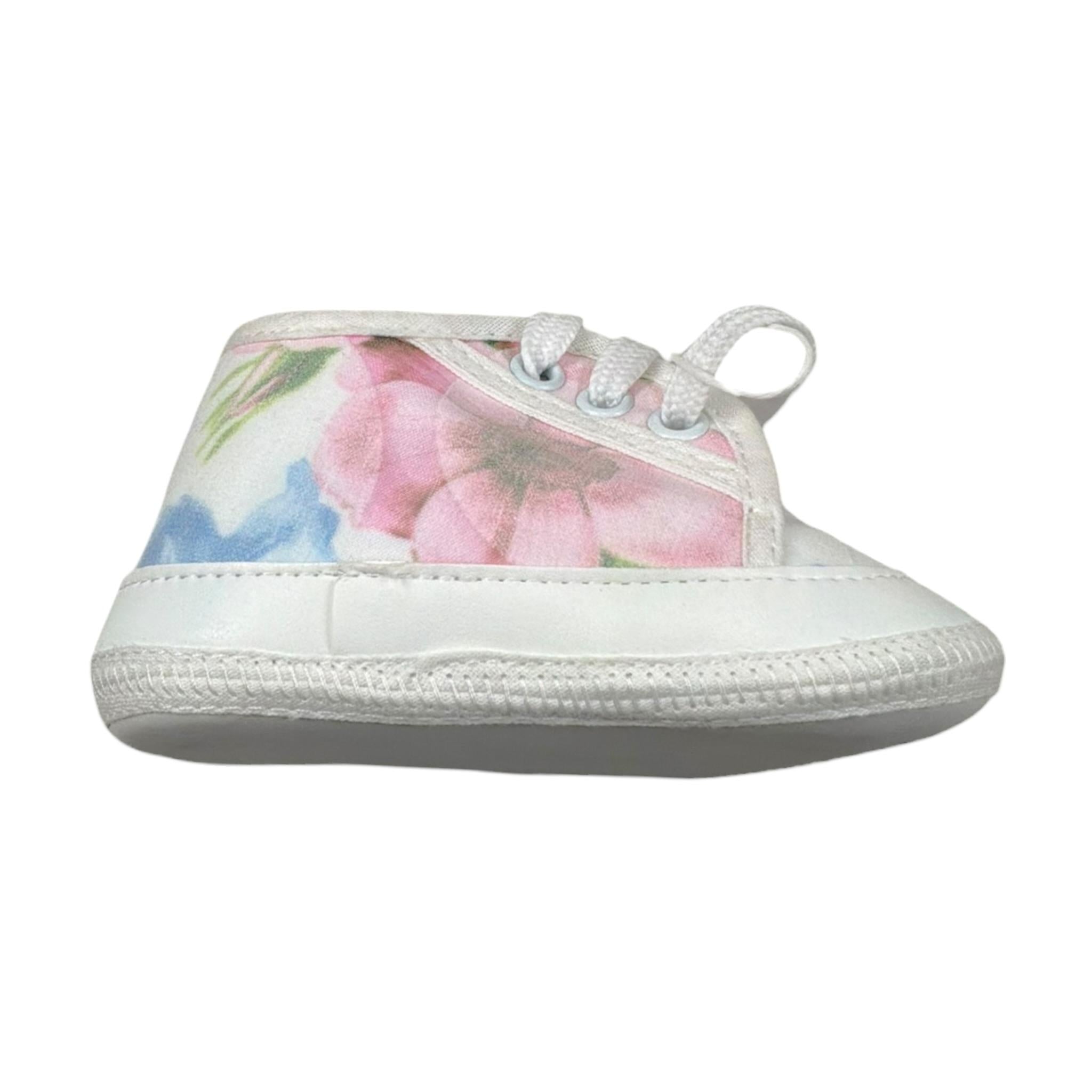 Lalalu' Sneakers Morbide tinta unita con Fantasia Bianco per Neonata SCL6G BIANCO LALALU' 