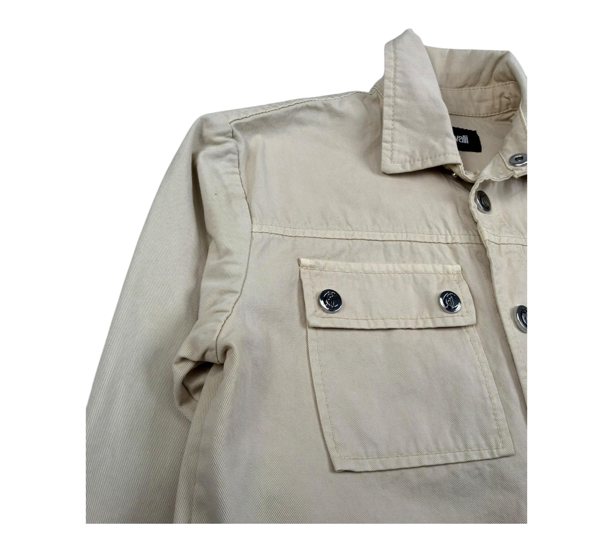 Just Cavalli Camicia Manica Lunga Tinta Unita con Logo per Bambino JBP26113CA BEIGE JUST CAVALLI 