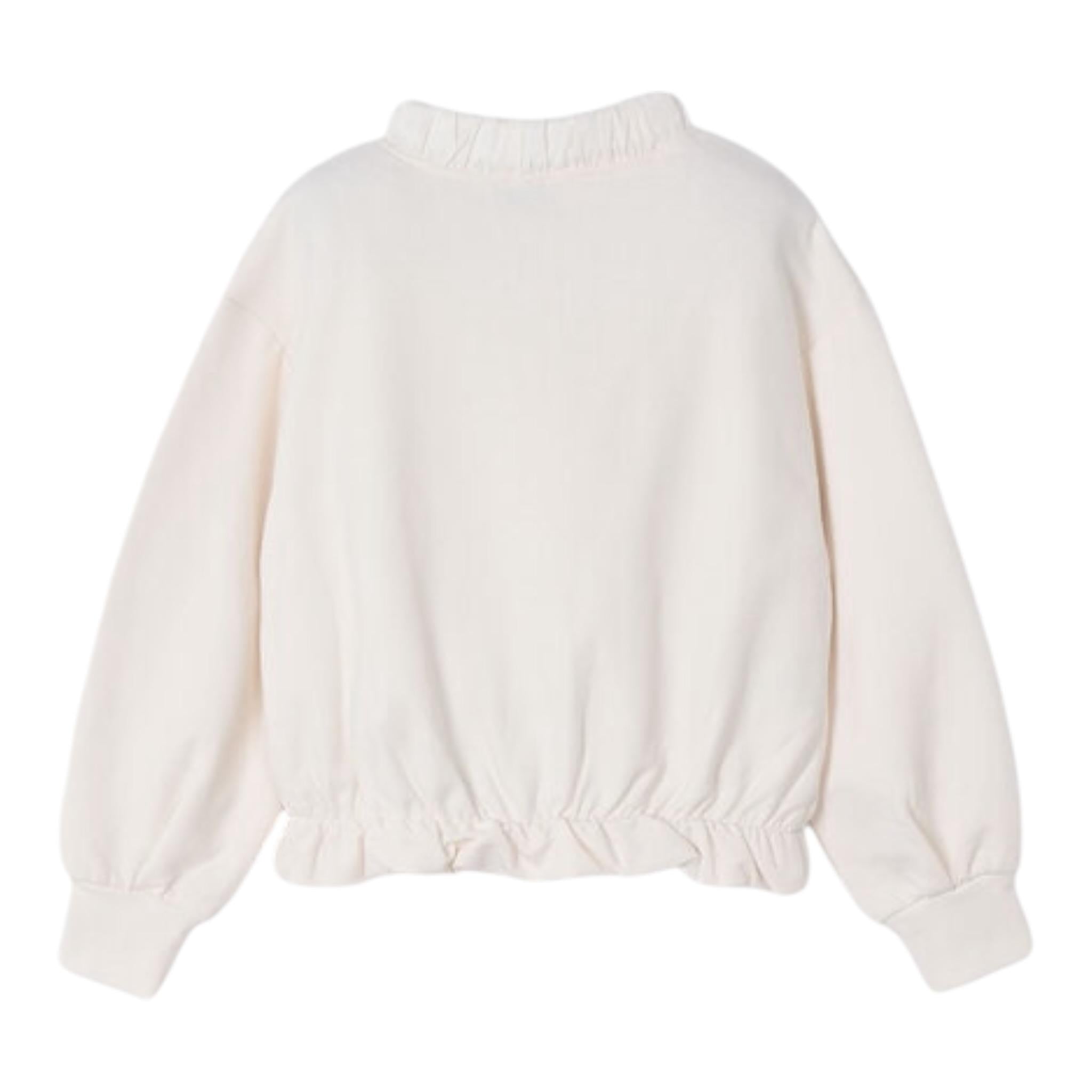 Mayoral Felpa Tinta Unita con Zip per Bambina 3410 PANNA MAYORAL 