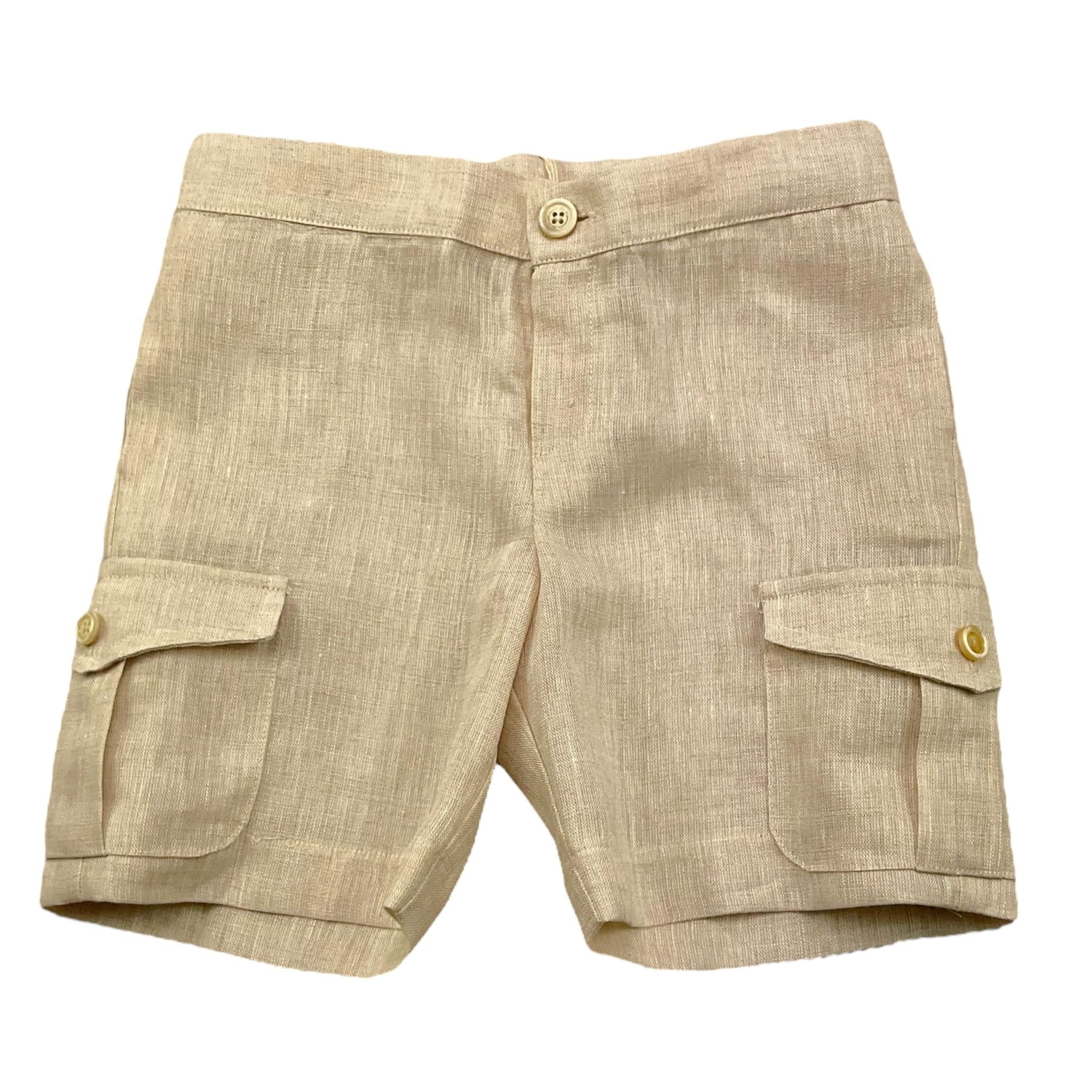 La Stupenderia Bermuda Tinta Unita con Girovita Regolabile per Bambino TCBR67 BEIGE LA STUPENDERIA 
