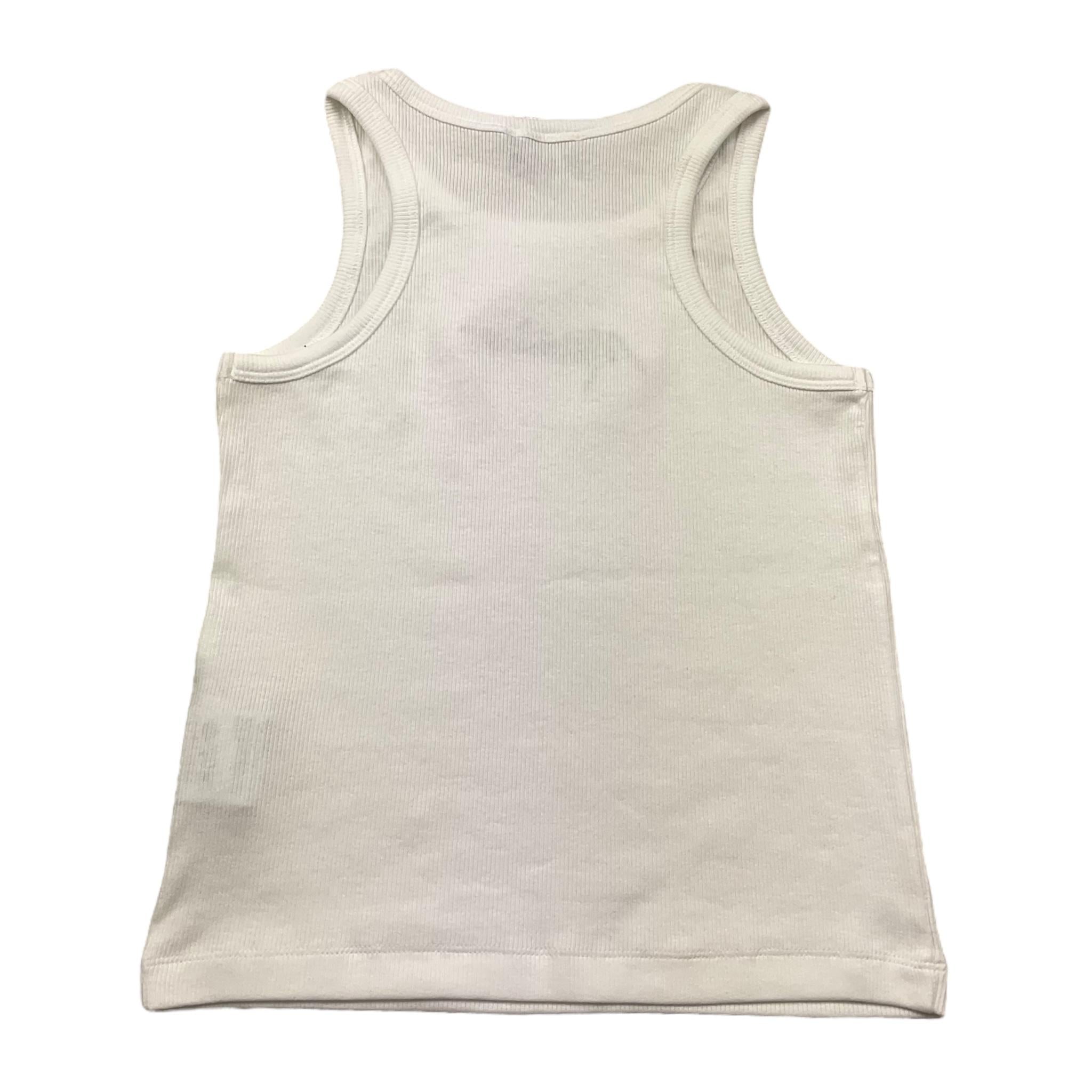 Moschino Canotta Tinta Unita A Costine per Bambina HDM06MX BIANCO MOSCHINO 