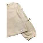 LIU JO felpa chiusa girocollo tinta unita con fiocchi Panna per Neonata KF4115X PANNA LIU JO 