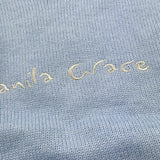 MANILA GRACE maglia tinta unita girocollo con stampa logo Azzurro per Bambina MFBF24M212 AZZURRO MANILA GRACE 