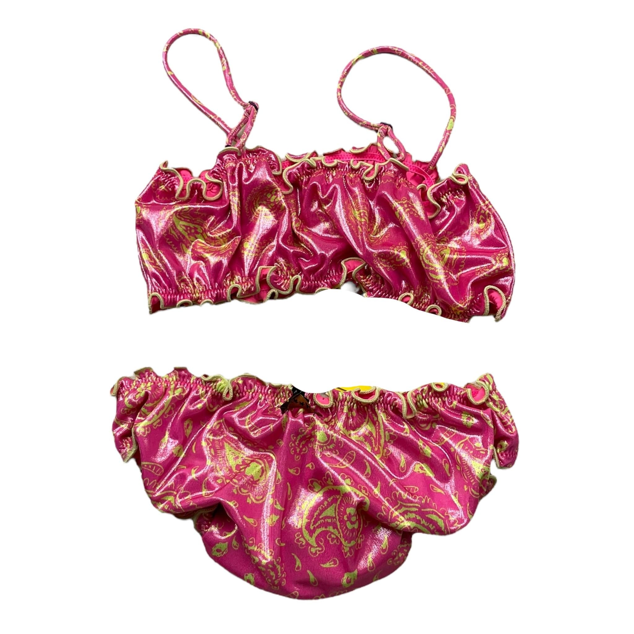 F**K Costume 2 Pezzi Tinta Unita Fascia-Slip per Bambina FK2193299 FUXIA F**K 