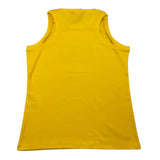 Gaelle Einfarbiges Tanktop mit Rundhalsausschnitt und gelbem Logo-Print für Kinder