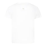 Dou Dou T-Shirt Girocollo Tinta Unita per Bambina DW8P41 BIANCO DOU DOU 